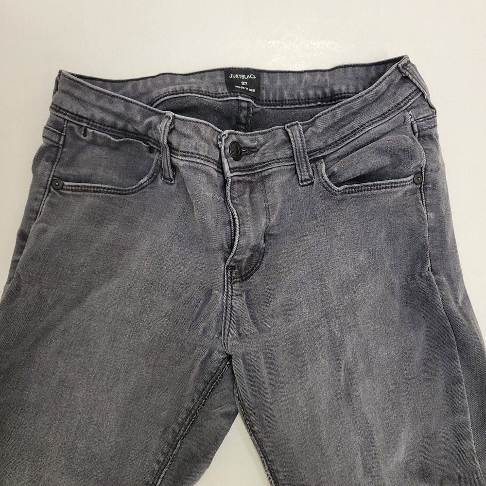 Just Black Skinny Jeans Womens‎ Size 27 Stretch Grey Slim Denim Pants Grey Wash - Picture 2 of 7